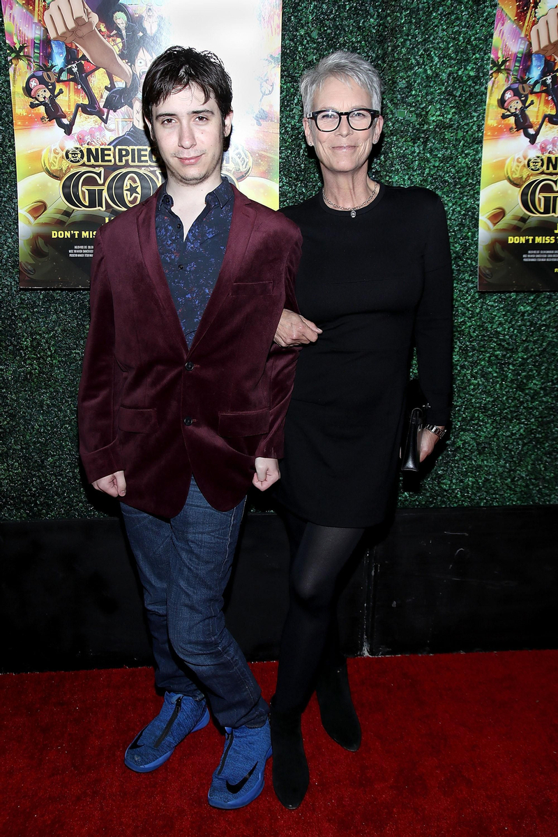 Jamie Lee Curtis y su hijo, Thomas Guest, en 2017