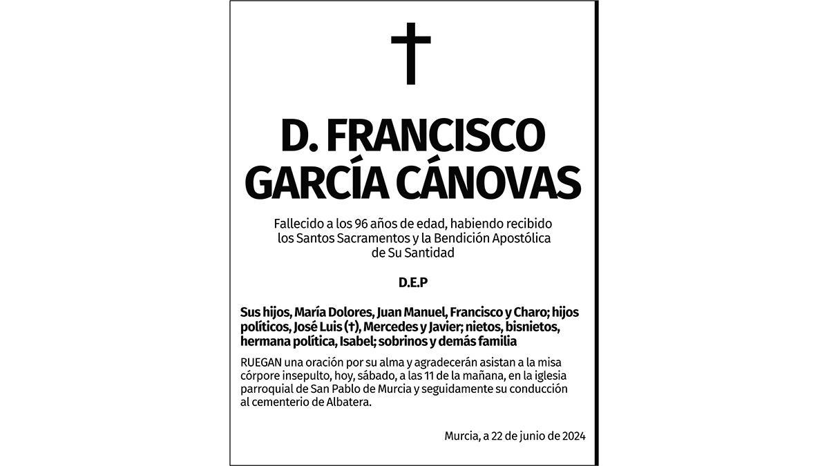 D. Francisco García Cánovas
