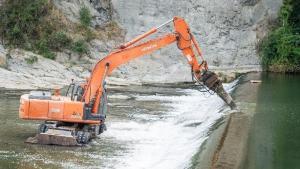 Eliminación de un obstáculo artificial en el río Ter (Barcelona)