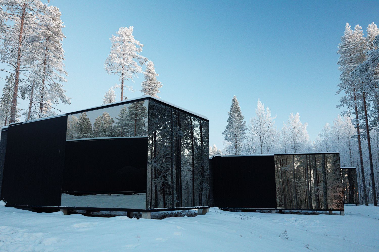 Moderno iglú del Olo Resort.