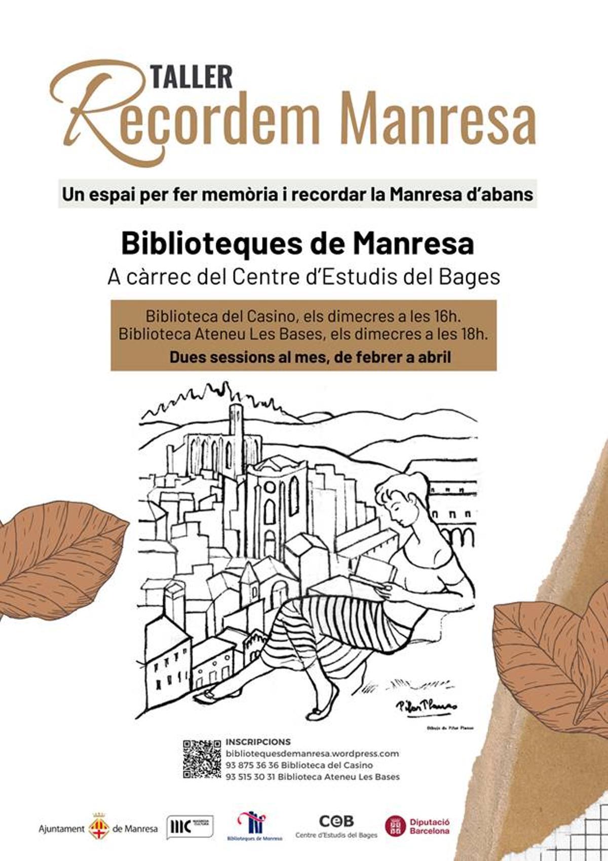 Cartell de la iniciativa "Recordem Manresa"
