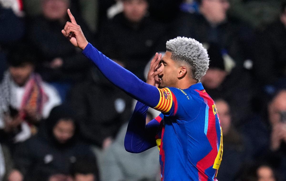 Araujo, tras marcar en Albacete