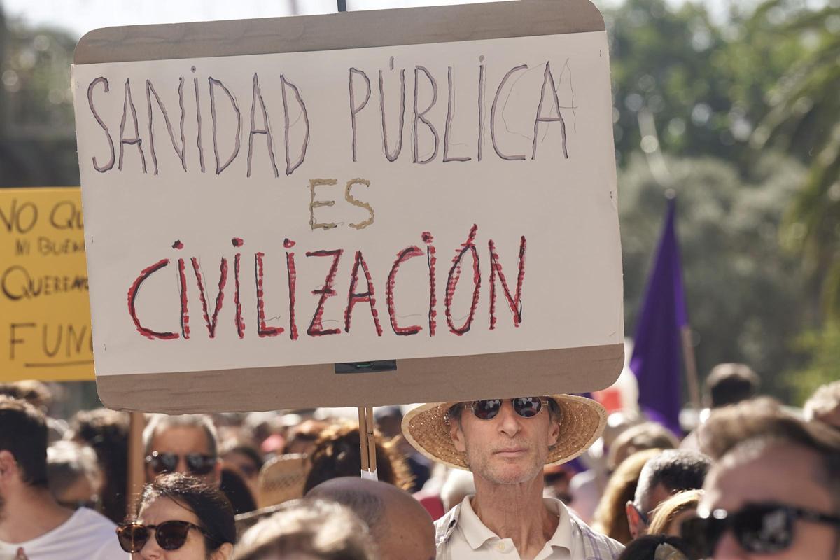 Marea Blanca se manifiesta por la sanidad pública en Málaga