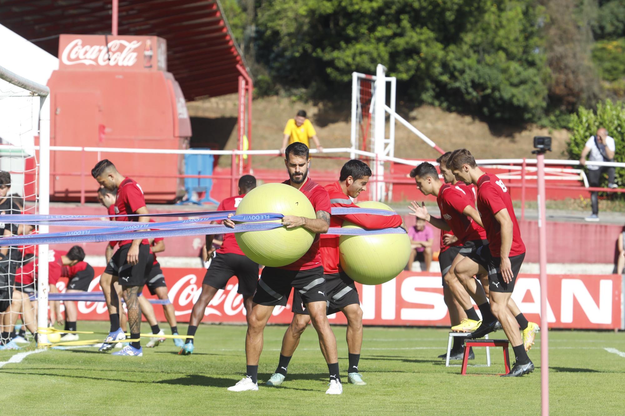 Entrenamiento del Sporting en Mareo