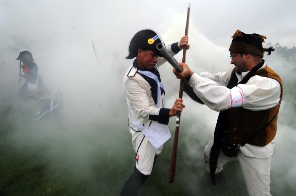 La lluvia no amilanó a los combatientes valgueses, que avasallaron a las tropas francesas hasta su rendición.