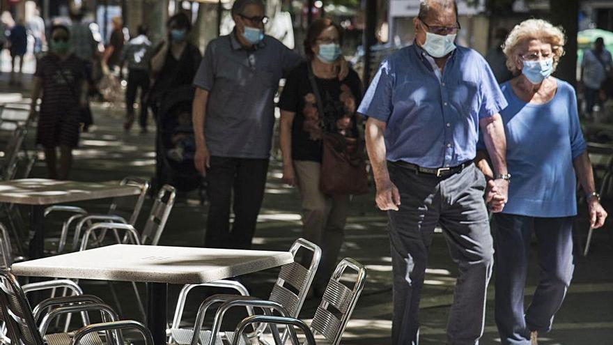 Passeig de Pere III de Manresa durant l&#039;estat de confinament en fase 1