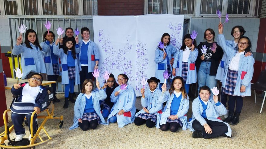 Los colegios de Gijón adelantan el 8M para reivindicar la igualdad en las aulas