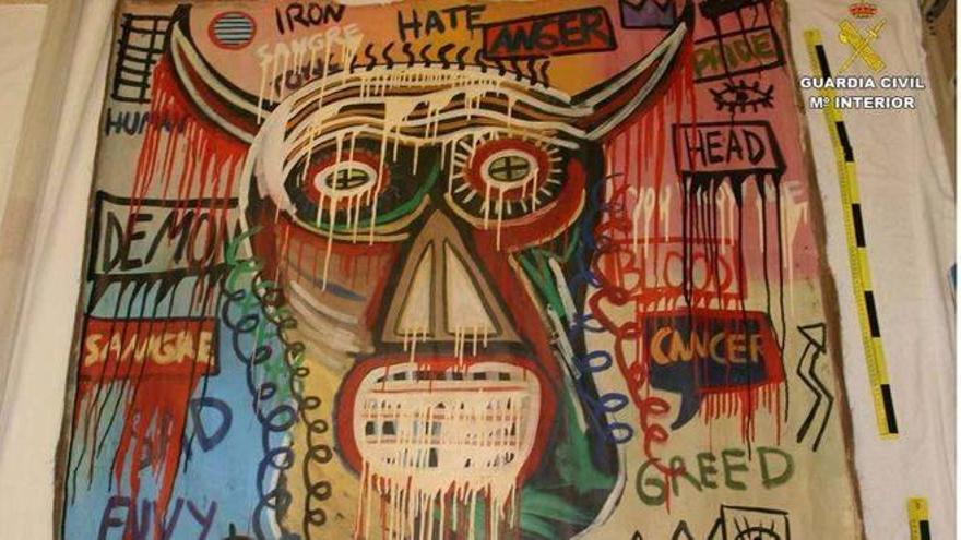 Recuperan en Pollença un cuadro robado de Basquiat