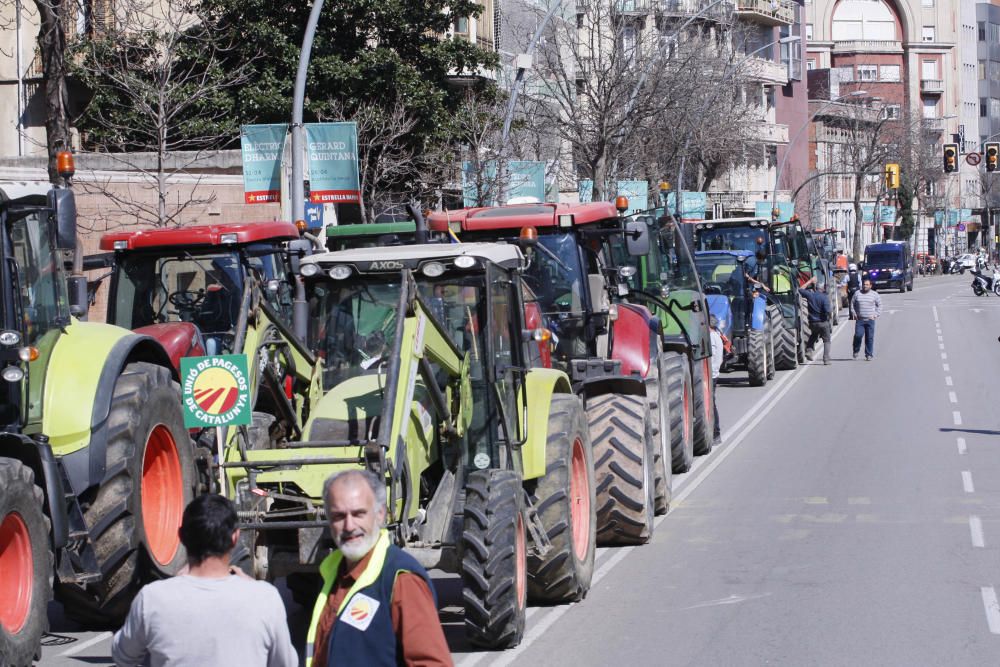 Tractorada a Girona per reclamar millores en la PAC