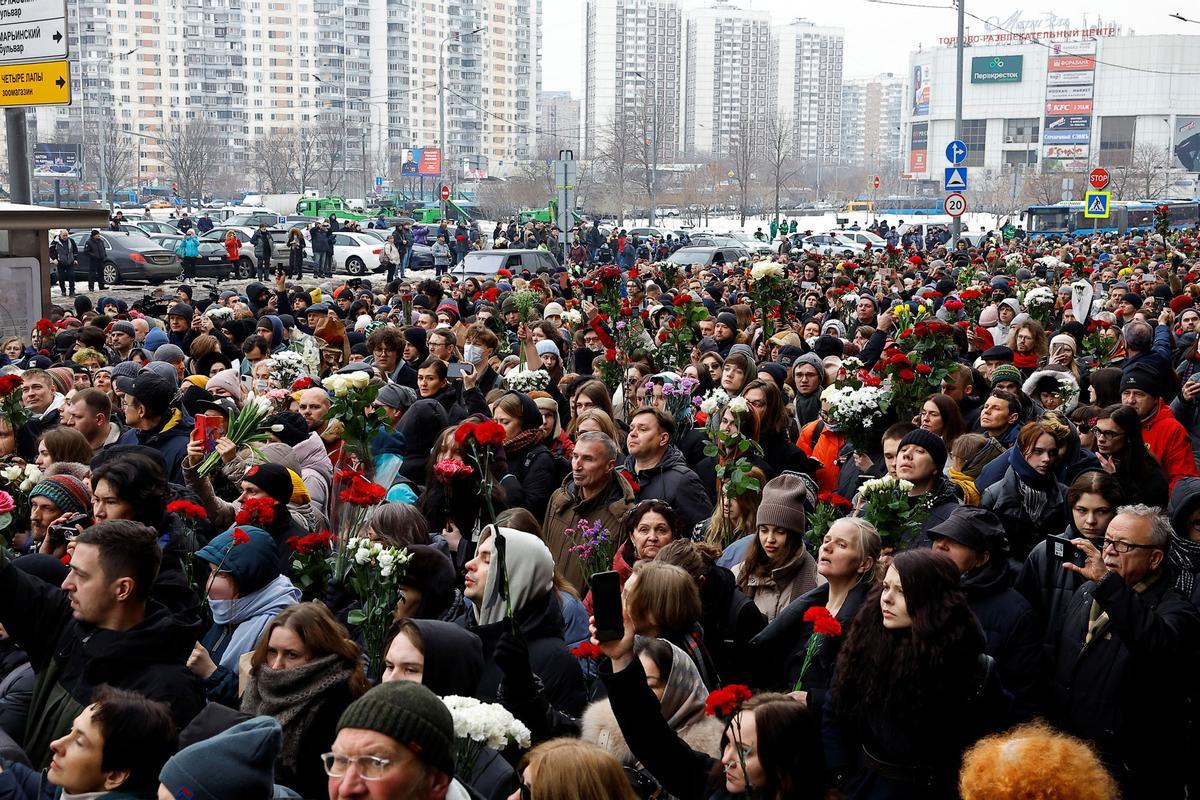 Funeral y ceremonia de despedida del político opositor ruso Alexei Navalny en Moscú