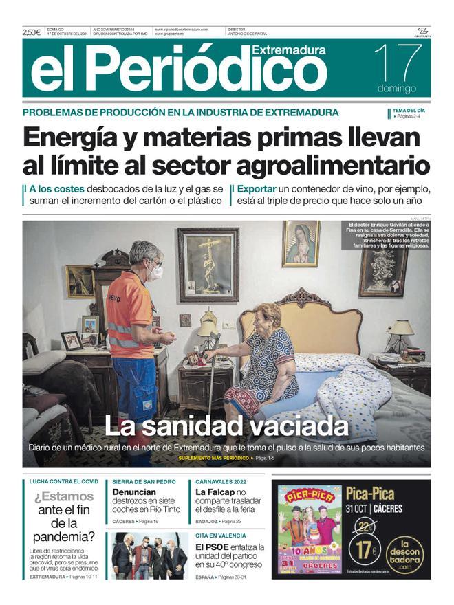 Consulta la portada correspondiente al día 17 de octubre del 2021