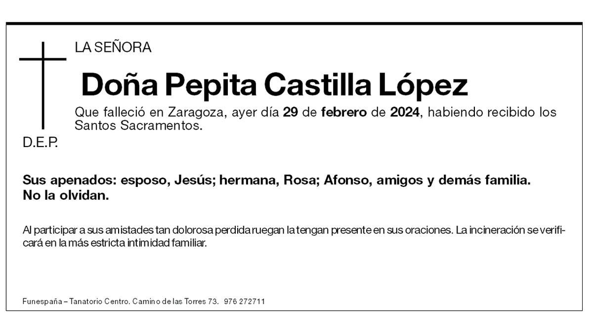 Doña Pepita Castilla López