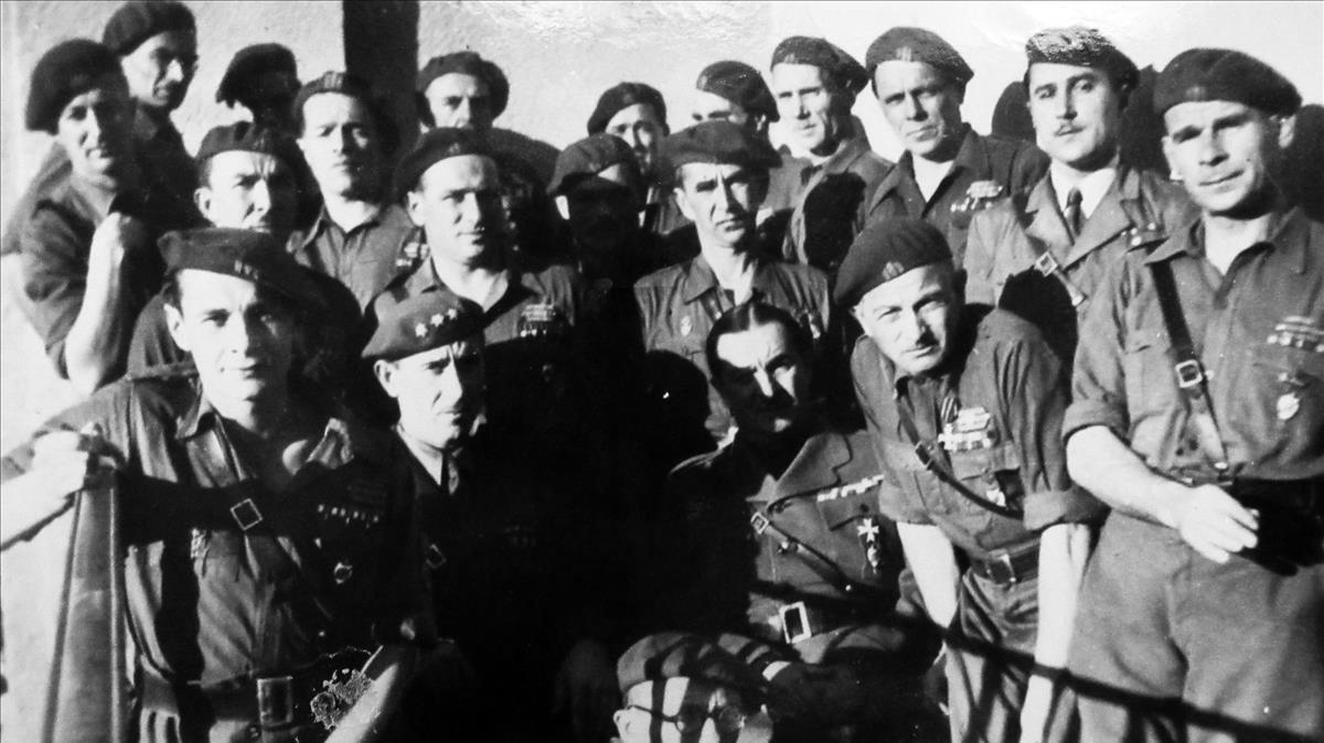 Voluntarios rusos durante la guerra civil española, en 1939. 