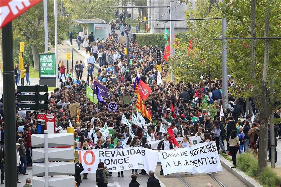 Manifestación contra la Lomce en Zaragoza