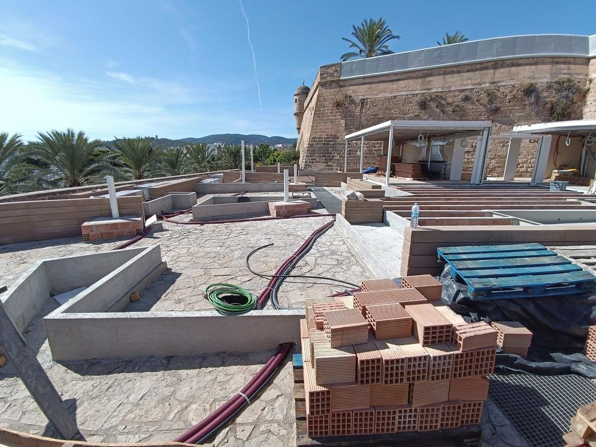 Las fotos de las obras del nuevo retaurante beach club del museo Es Baluard de Palma que el Consell ha paralizado
