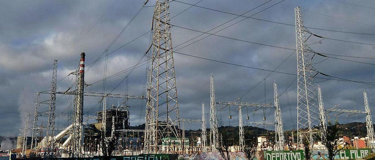 Subestación eléctrica de Iberdrola en Langreo.