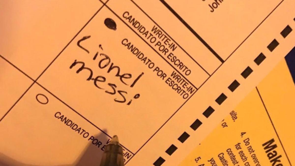 Este es el voto a Messi