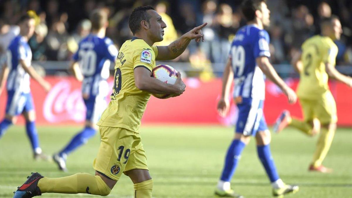 Cazorla, en el encuentro de la temporada pasada ante el Alavés