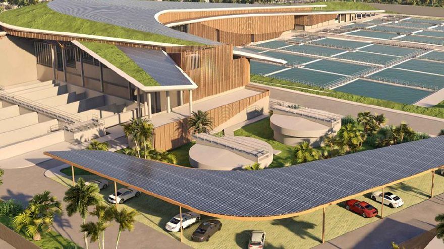 La nueva depuradora de Elche apuesta por una arquitectura singular entre palmas