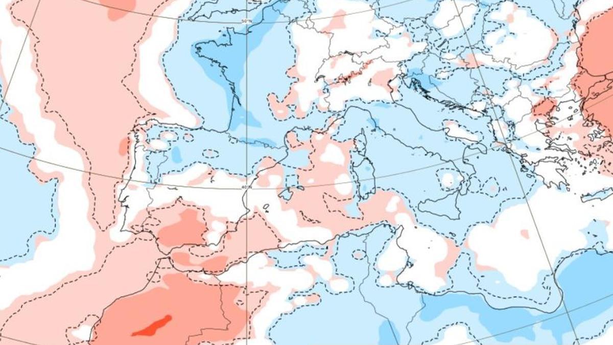 Mapa de previsión de temperaturas