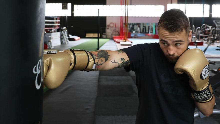 Alberto Loureiro, durante un entrenamiento en La Vieja Escuela.