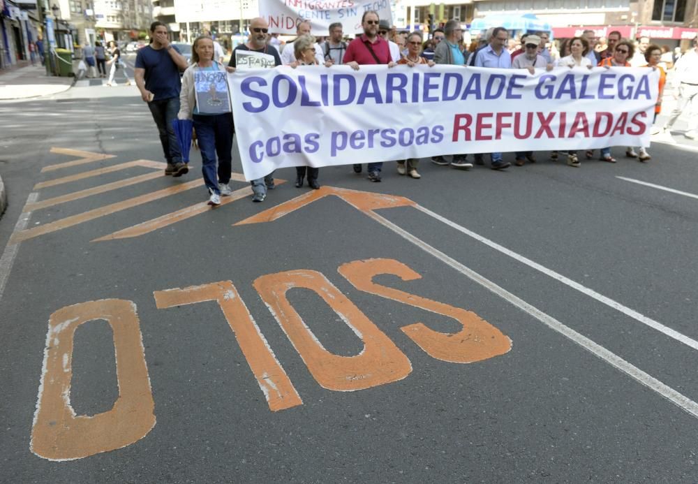 Manifiestación por los refugiados en A Coruña