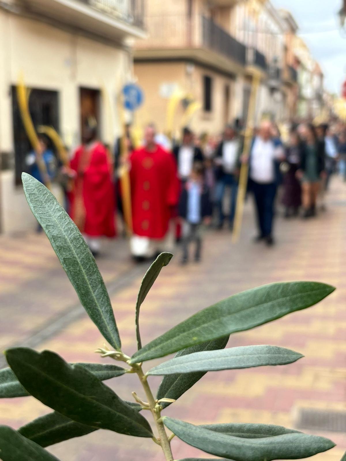 Domingo de Ramos en Burjassot, en una imagen de archivo.