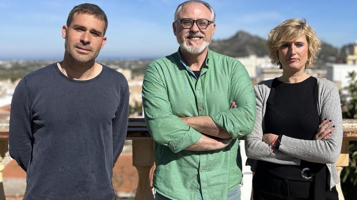 Gerard Fullana, Sergi Ferrús y Verònica Ruiz, hoy, en Pedreguer
