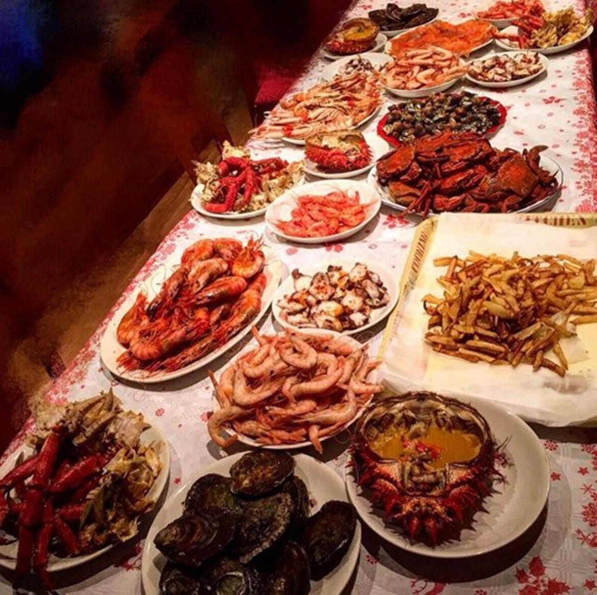 Cristina Pedroche utilizó una imagen de la comida que les estaba esperando para celebrar la Navidad