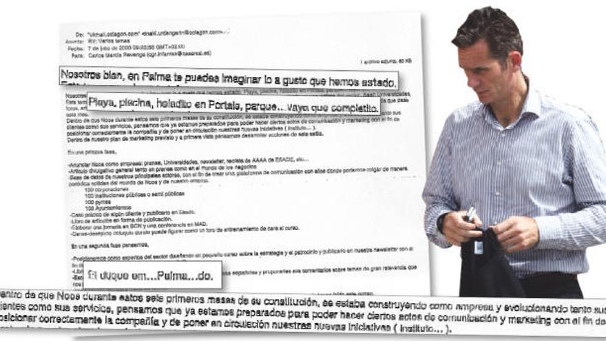 El duc «em-palma-t». Iñaki Urdangarin va remetre el 7 de juliol del 2003 un correu electrònic a Carlos García Revenga en la qual va fer un acudit sobre el seu títol tot signant: «El duc-em-palma-t», rúbrica que contrasta amb el to seriós que el duc mantenia en altres cartes.