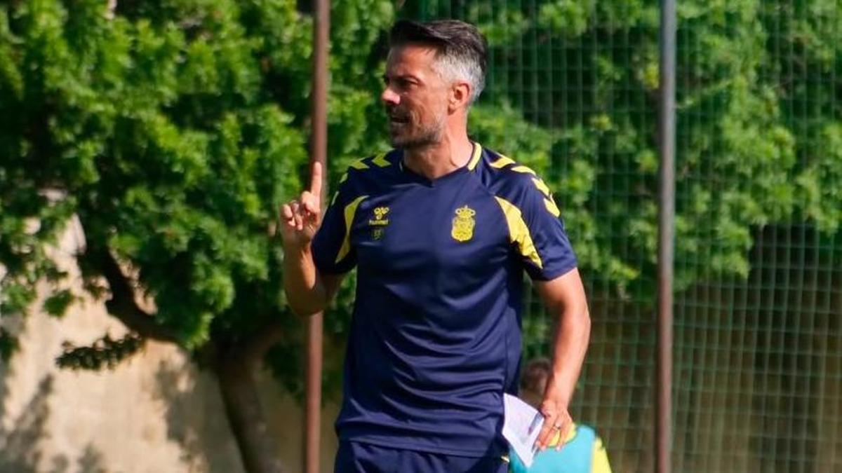 Rubén de la Barrera, en un entrenamiento en el stage de Marbella.
