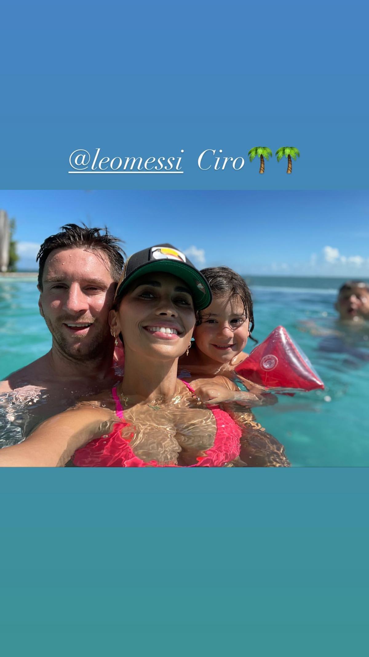 Foto 1: Así pasa sus vacaciones Leo Messi con su familia