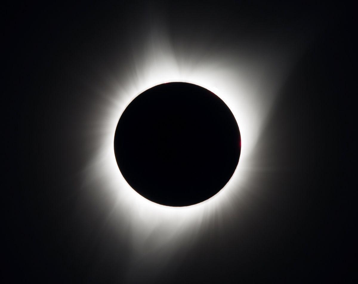 Eclipse solar total observada desde Oregon el 21 de agosto de 2017.