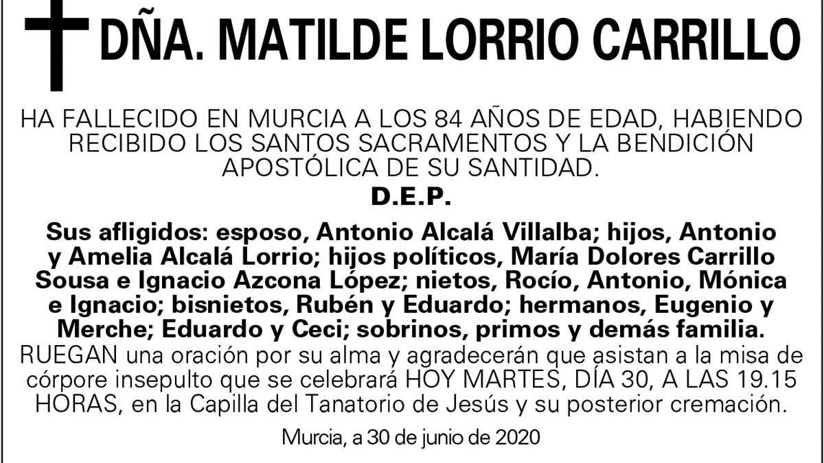 Dª Matilde Lorrio Carrillo