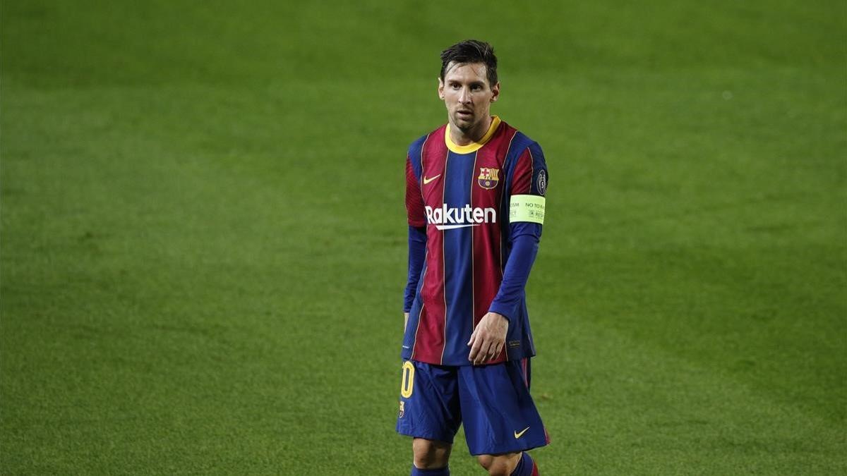 Messi, en el estreno europeo del Barça de Koeman ante el Ferencvaros.