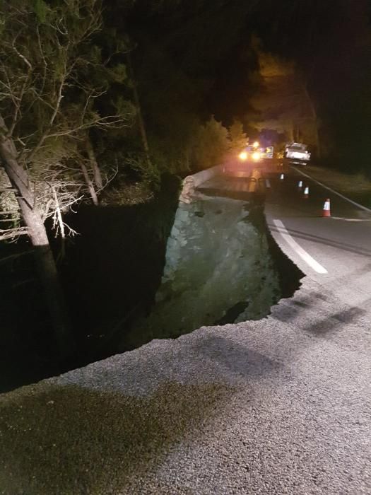 Un derrumbe por el temporal en la carretera de Lluc obliga a cambiar el recorrido de la Challenge Mallorca