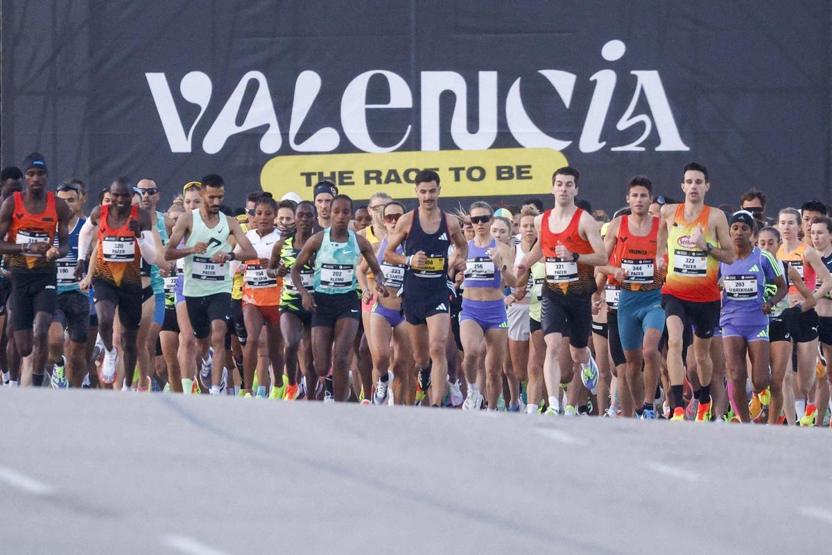 Imagen de la salida del Maratón de Valencia del pasado año