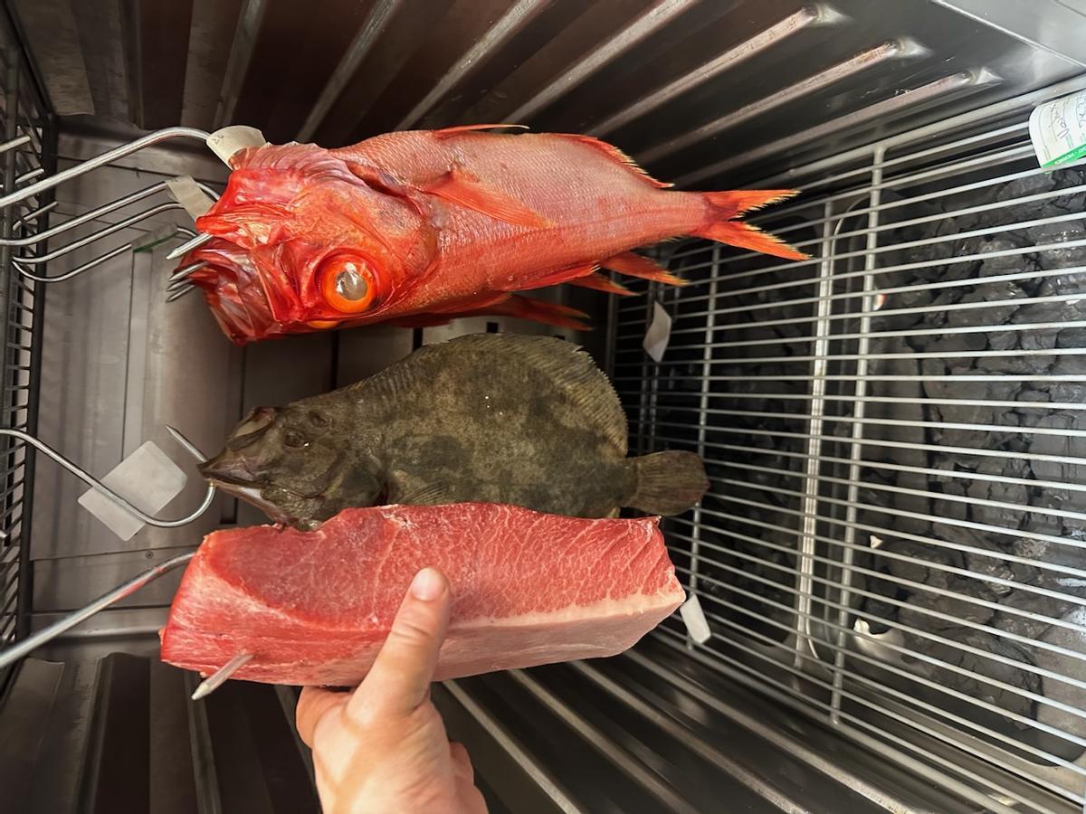 Pescados madurando en cámara
