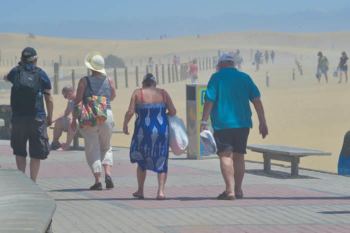 Viento en la playa de Maspalomas