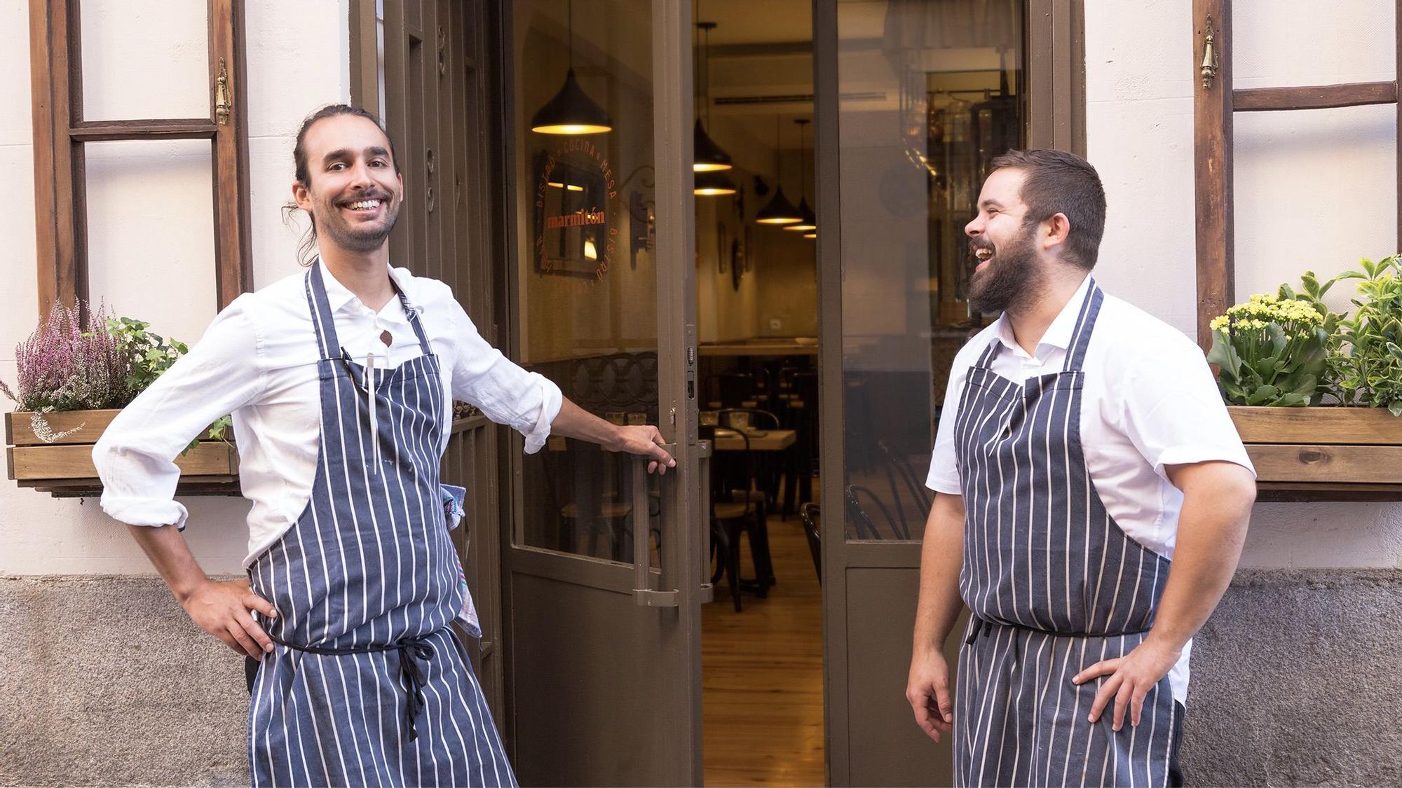 Pablo Sánchez y Lalo Zarcero, del restaurante Marmitón (Madrid).