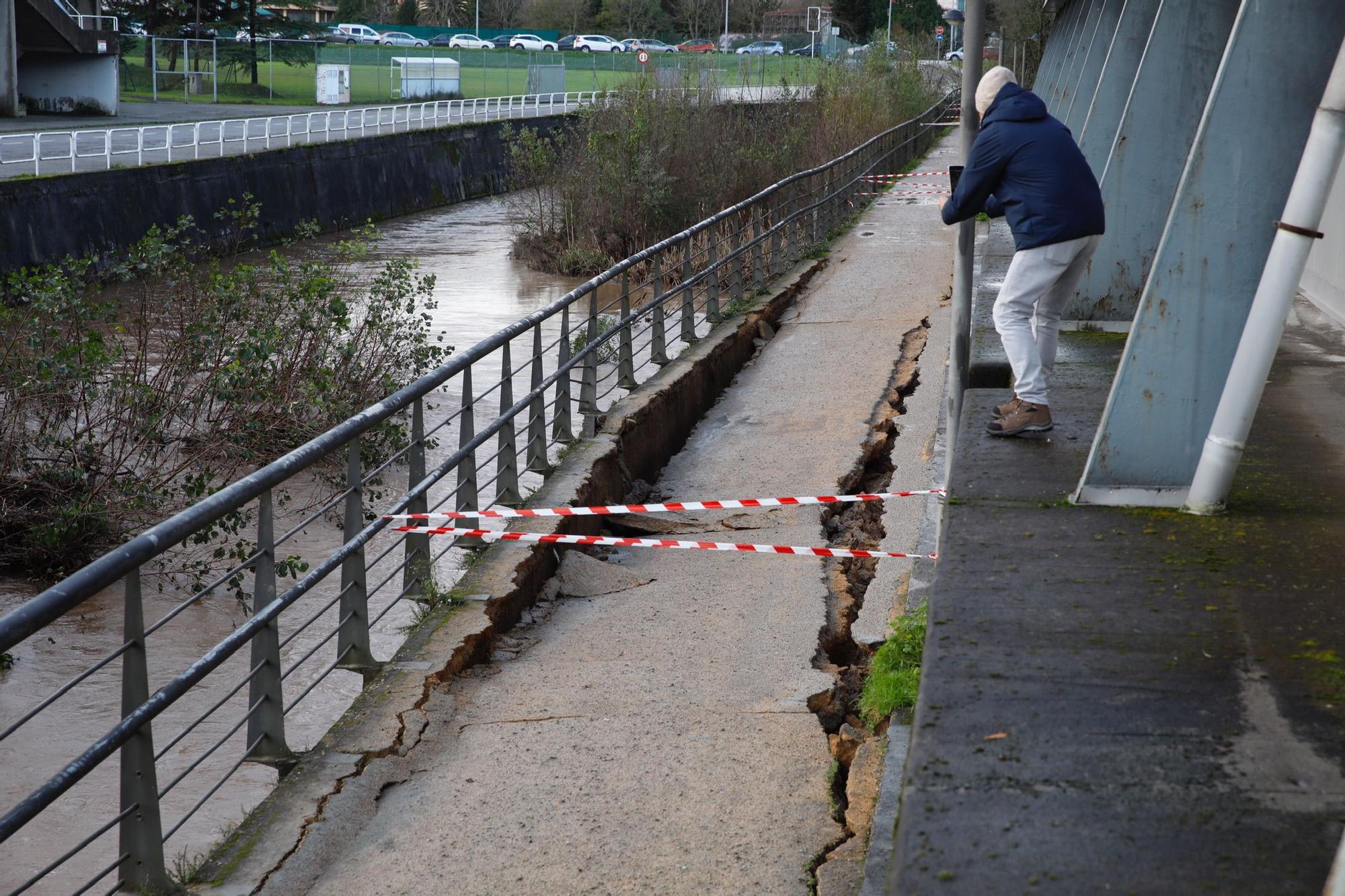 Las imágenes que deja el temporal en Gijón.