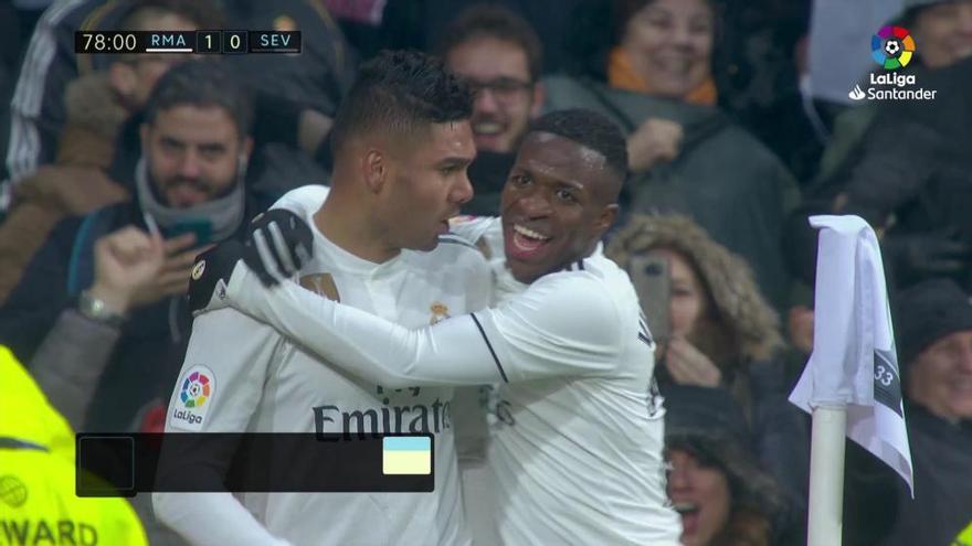 LaLiga Santander: El gol de Casemiro en el Real Madrid - Sevilla