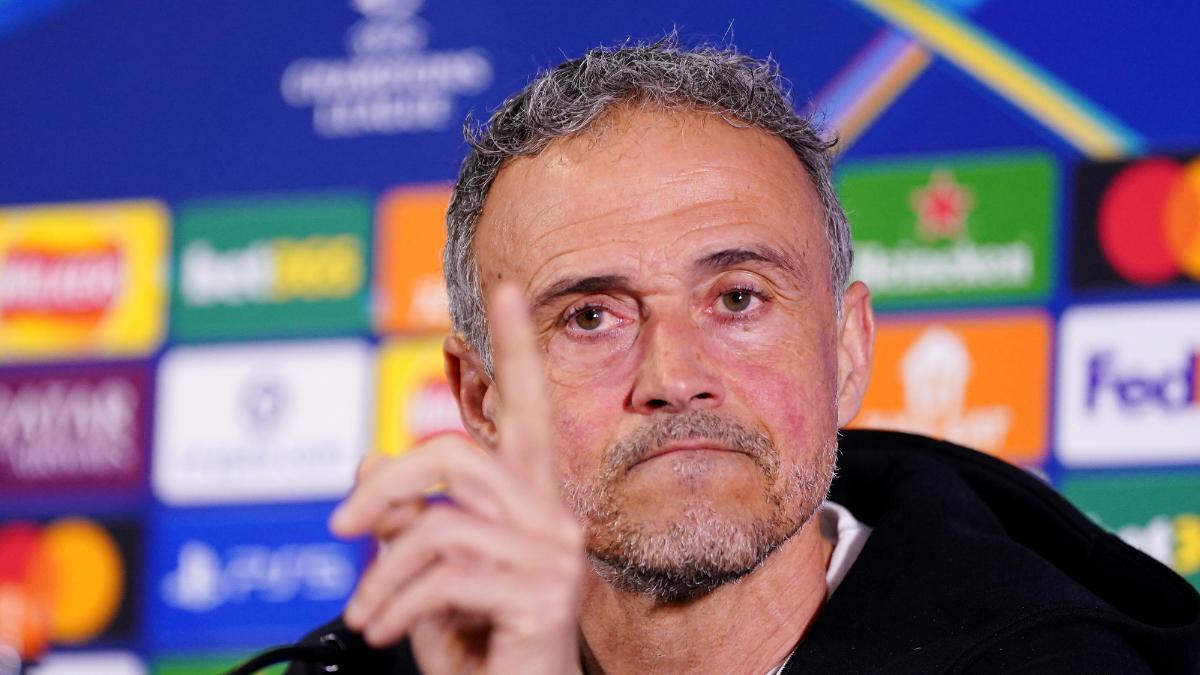 Luis Enrique, entrenador del PSG, en rueda de prensa