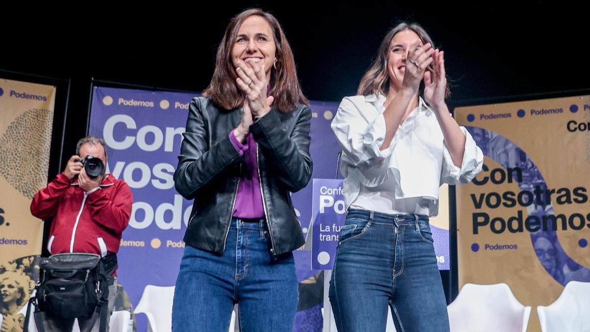 Ione Belarra e Irene Montero este sábado