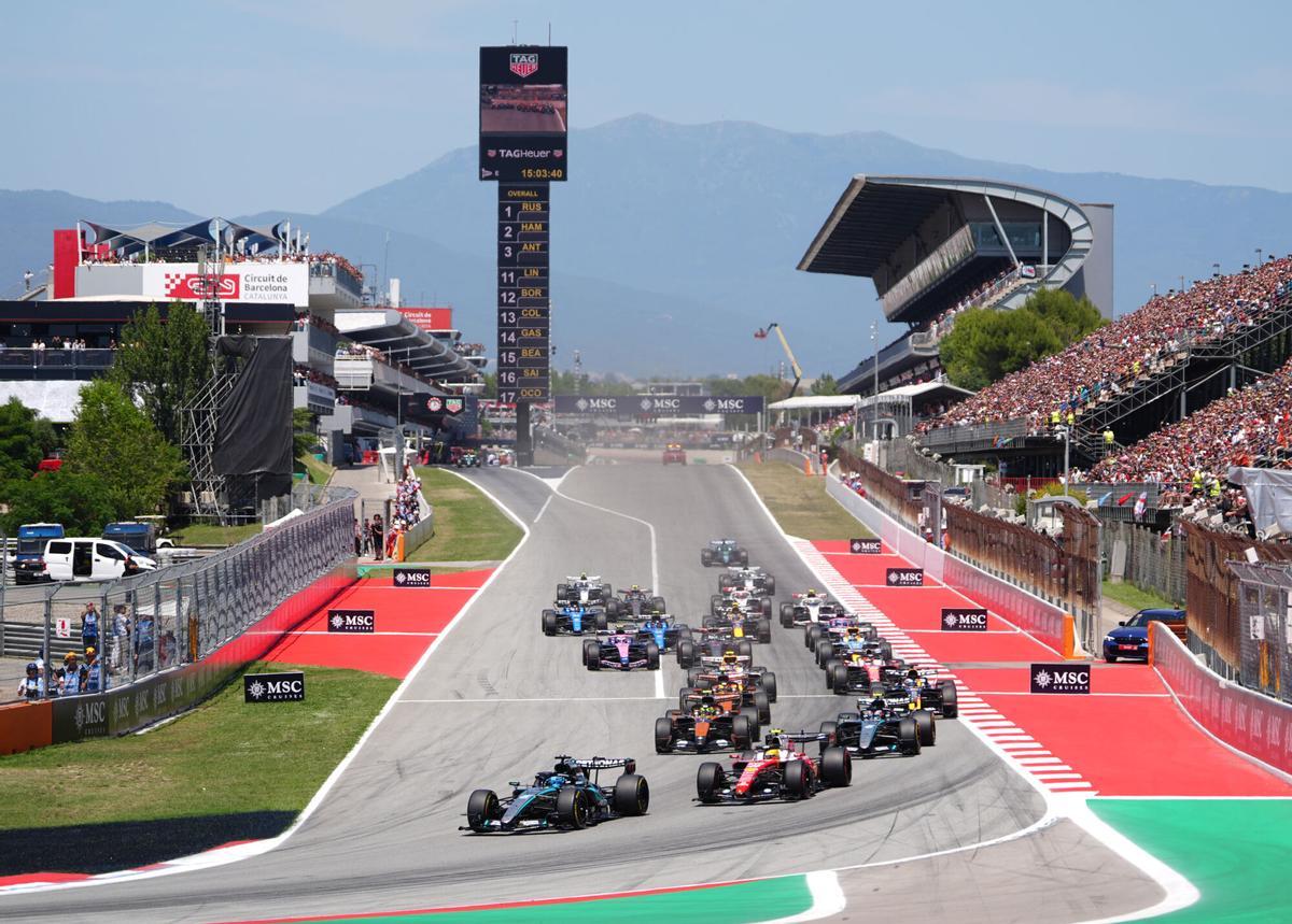 Salida del GP de Barcelona-Catalunya.
