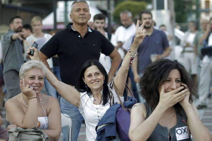 Grecia celebra la victoria del 'no' en el referéndum