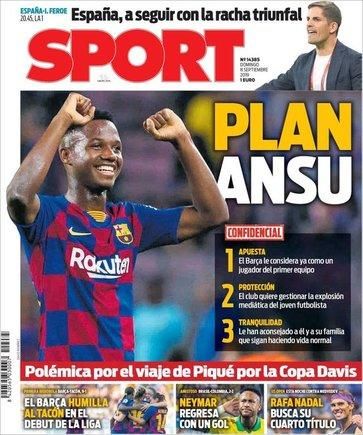 Portadas de los principales diarios deportivos