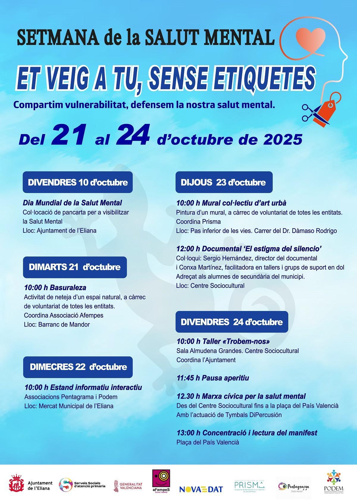 Programa de la Semana de la Salud Mental.