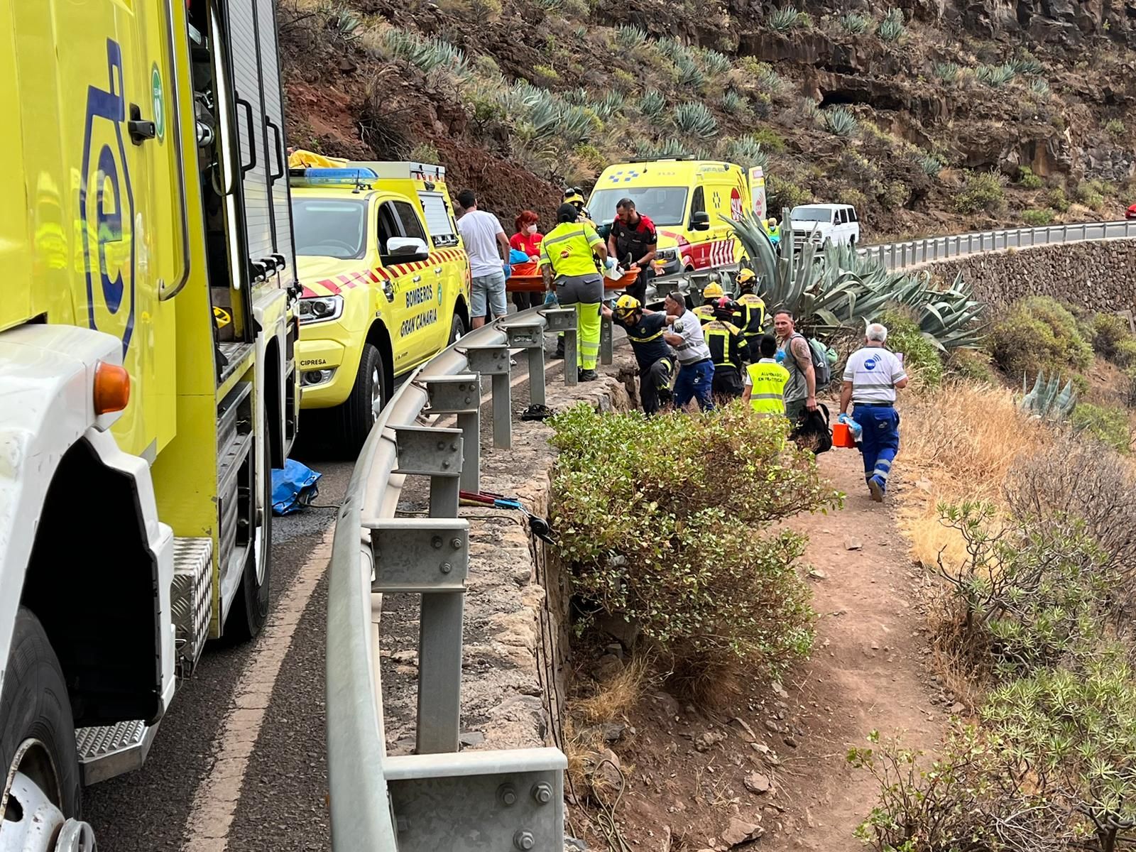 Un turista sufre una caída en el barranco de Las Vacas mientras sacaba una foto