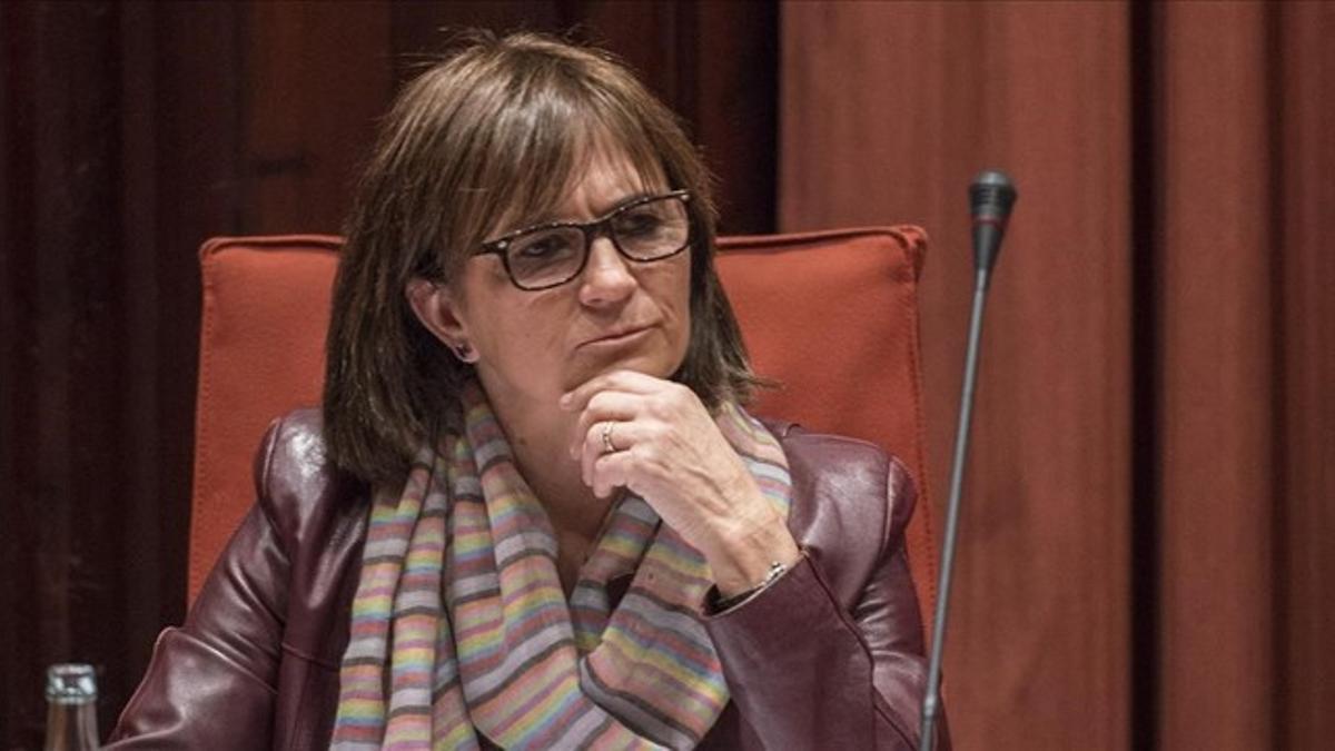 Marta Pujol Ferrusola, durante su comparecencia en la comisión del Parlament sobre corrupcion y fraude, en marzo del 2015.